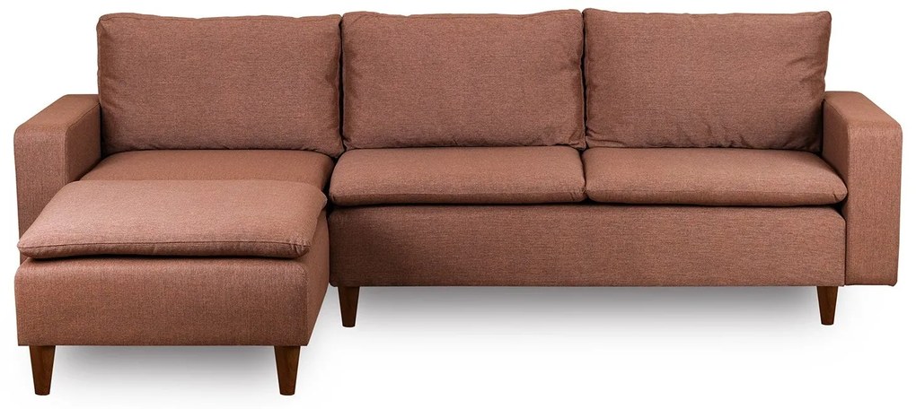 Sofá de Canto Lungo – Castanho Claro – 255 cm