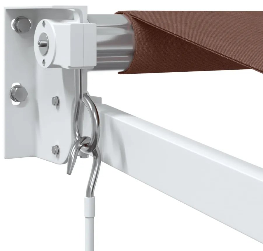 Toldo retrátil manual 500x300 cm castanho