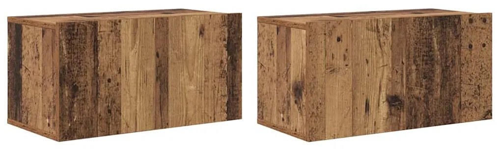 Conjunto de Armário de TV Madeira Envelhecida