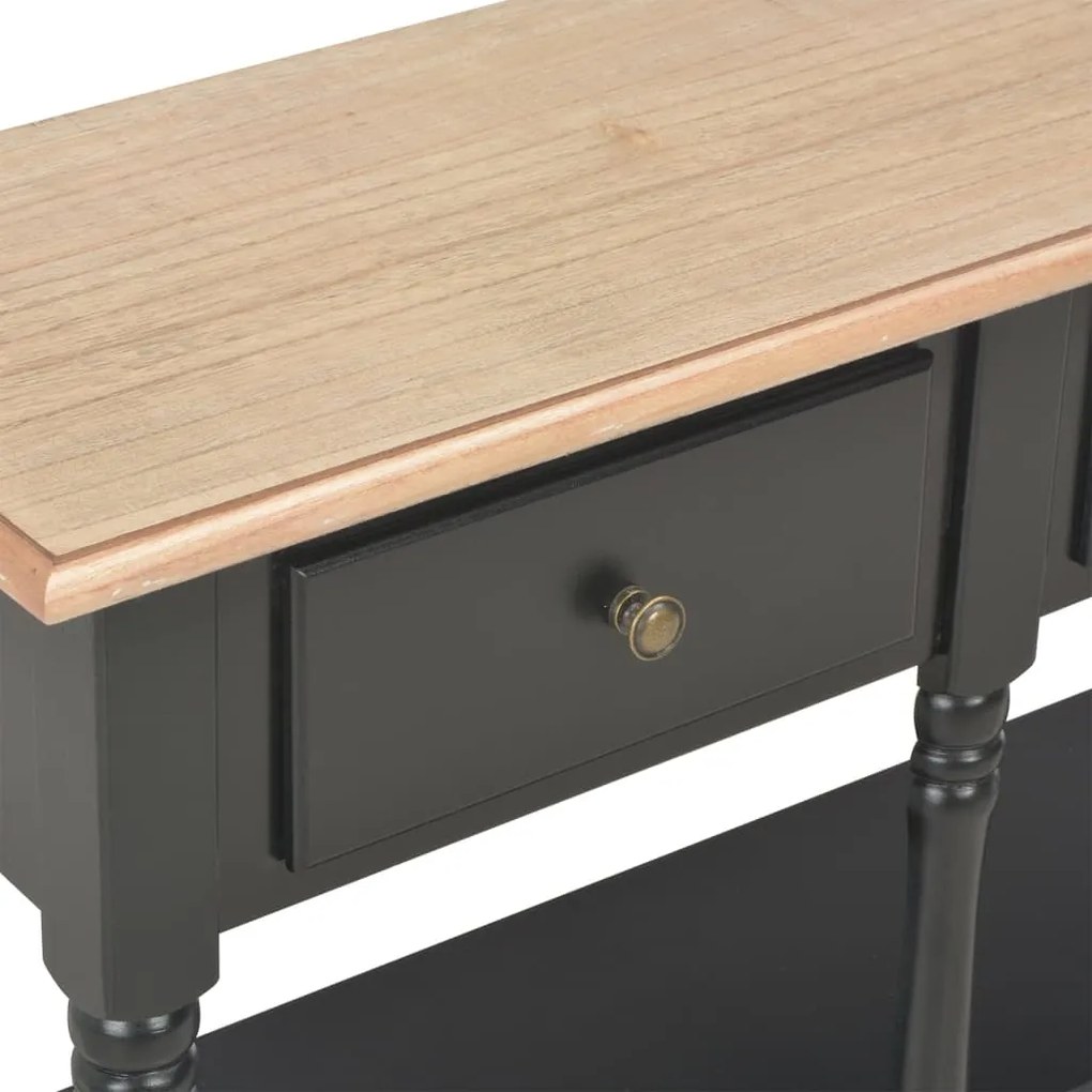 Mesa consola 110x30x76 cm derivados de madeira preto