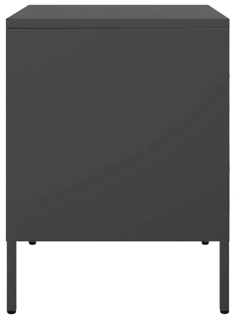 Mesa de cabeceira 36x39x50,5 cm aço preto
