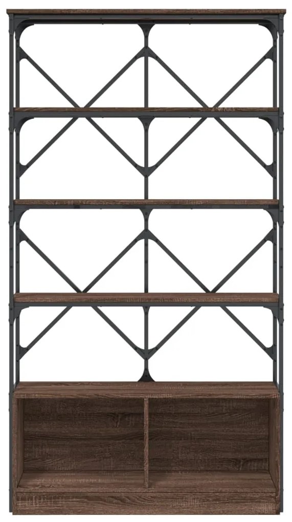 Estante 100x26x180 cm derivados madeira/metal carvalho castanho
