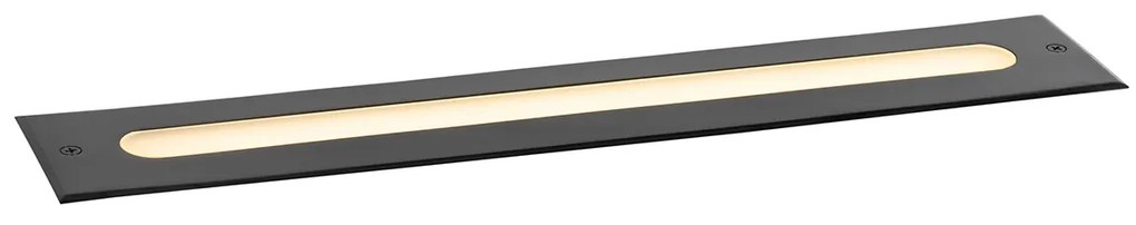 Foco de chão moderno preto 50 cm com LED IP65 - Eline Moderno