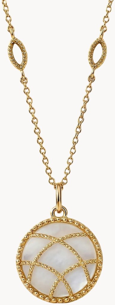 Colar banhado a ouro com pedras preciosas Etienne