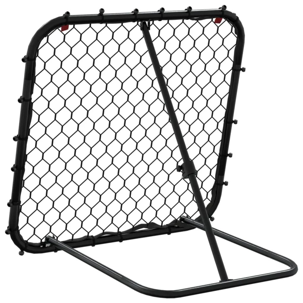 Rede de ressalto de futebol ajustável 84x73x60-80 cm aço preto