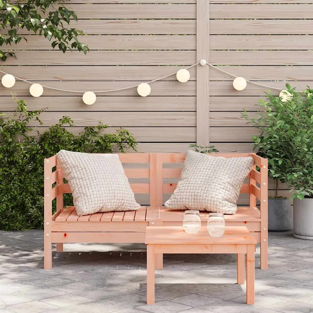 Sofás de canto para jardim 2 pcs madeira de douglas maciça