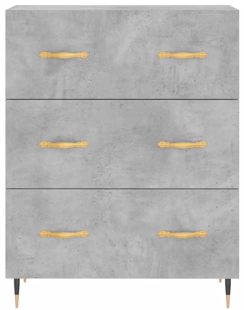 Armário alto 69,5x34x180 cm derivados de madeira cinza cimento