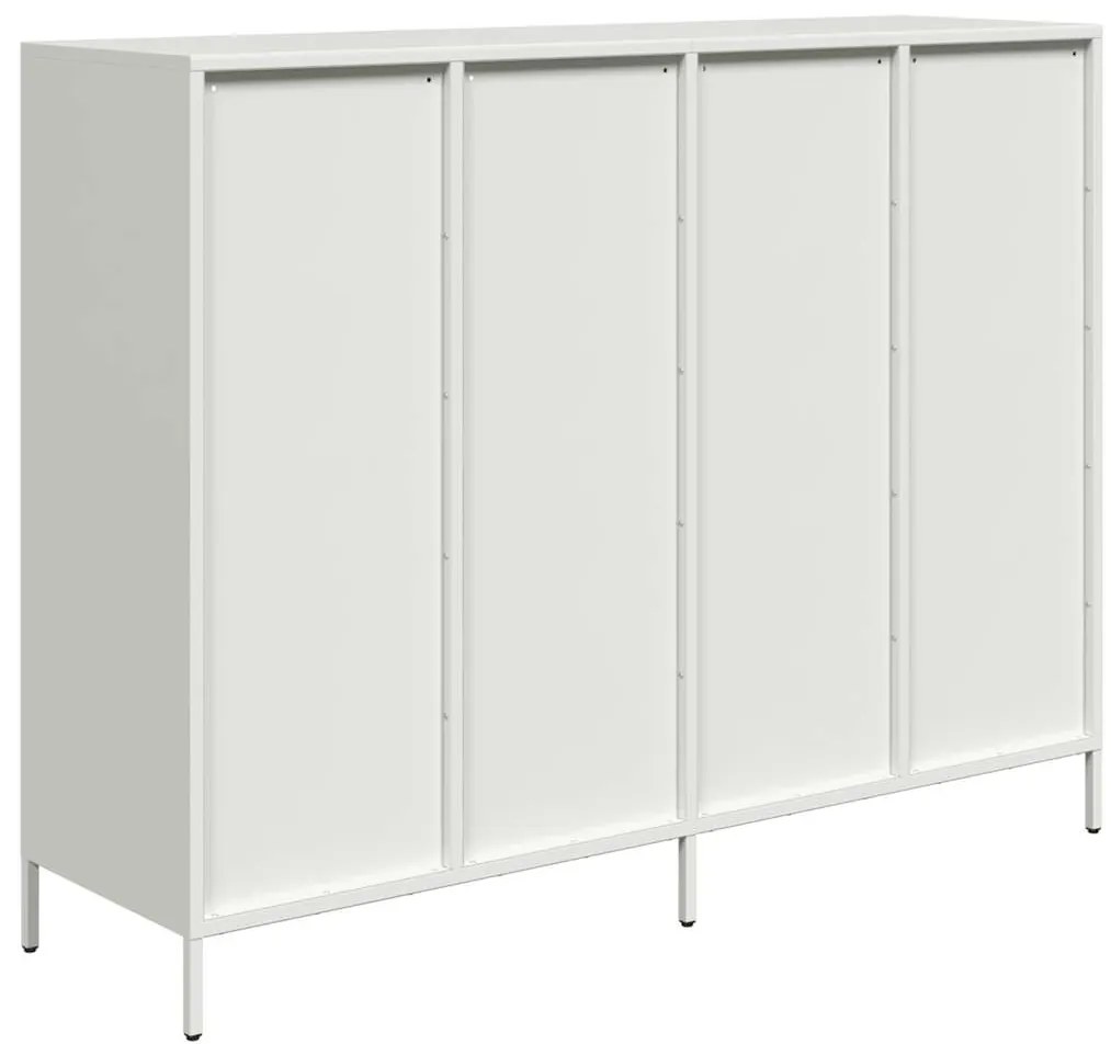Aparador 135x39x103,5 cm aço laminado a frio branco