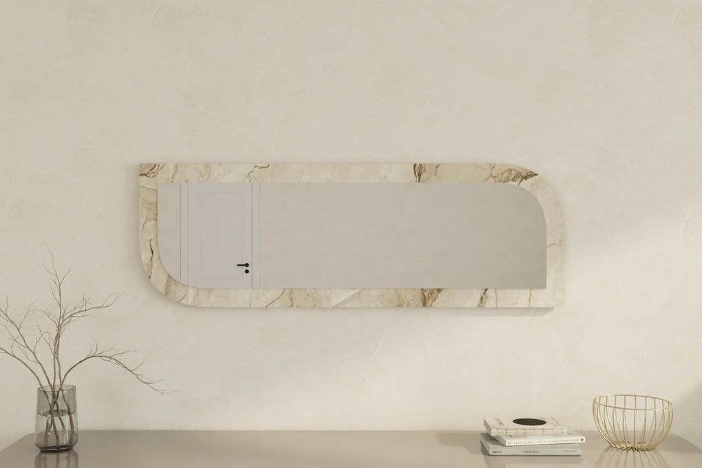 Espelho Arni – Mármore Éfeso – 40x120 cm