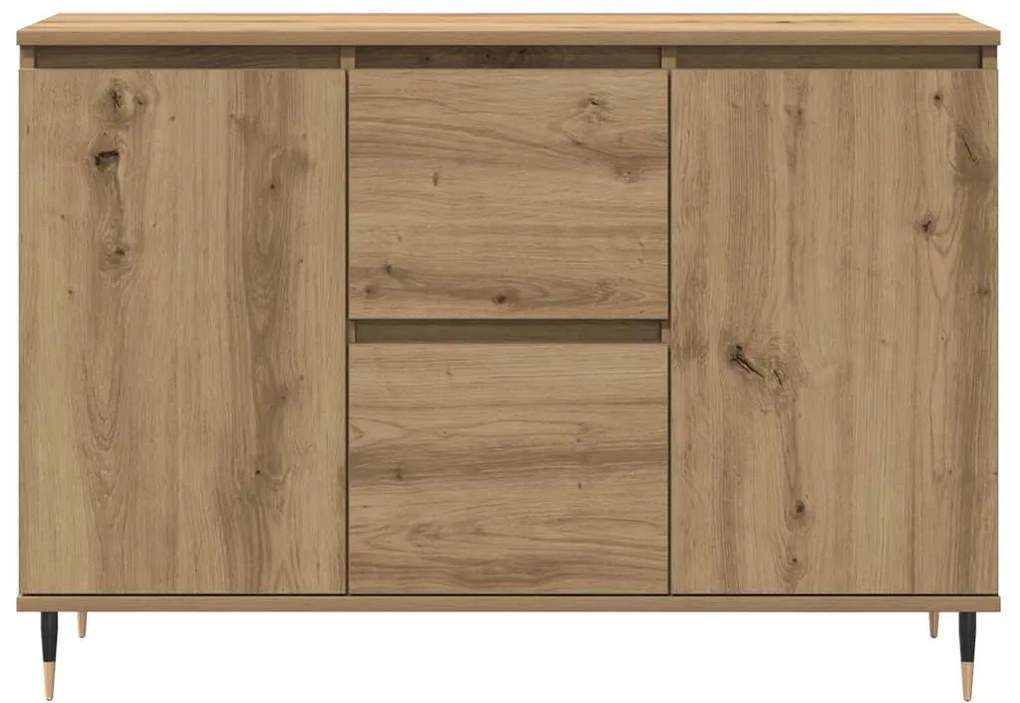 Sideboard vidaXL com portas e gavetas Carvalho Artesanal 101,5x35x70 c