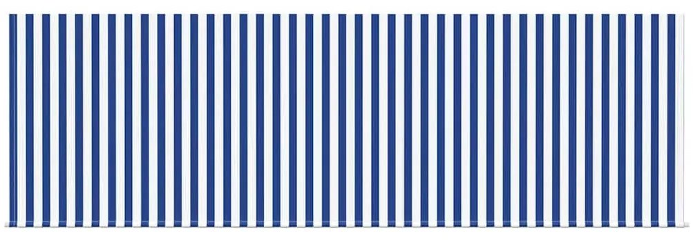 Toldo Retrátil Manual Azul e Branco 400 x 200 cm