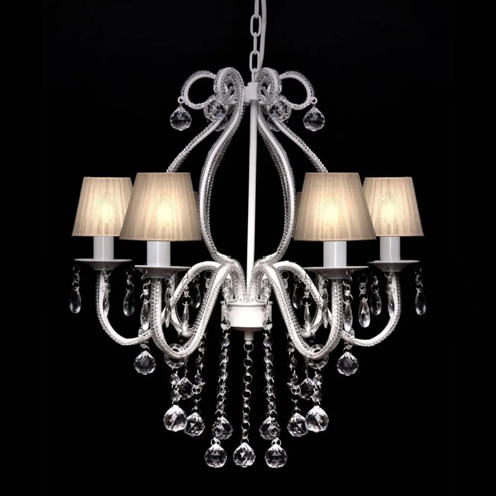 Lustre com 2300 cristais branco