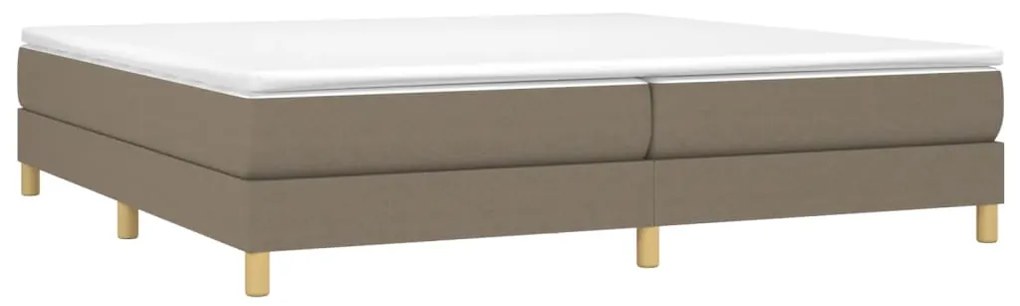 Cama sem colchão 200x200 cm tecido cinzento-acastanhado