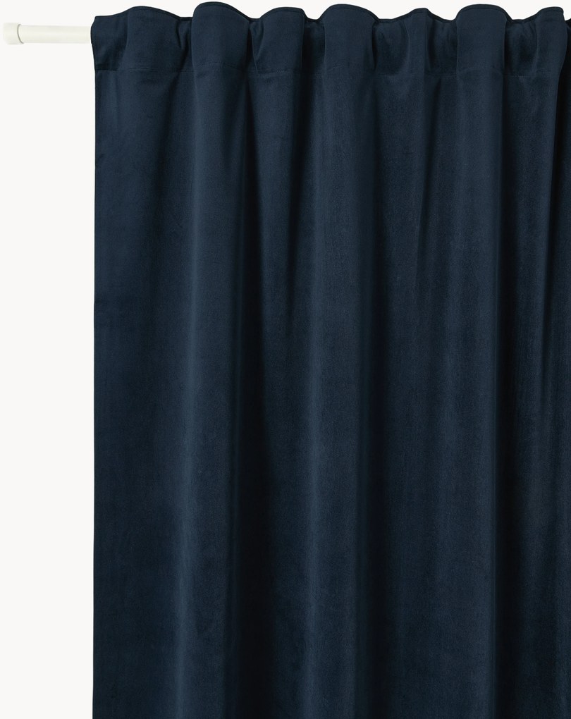 Cortinas opacas com multi-banda Rush, conjunto de 2, L 135 cm