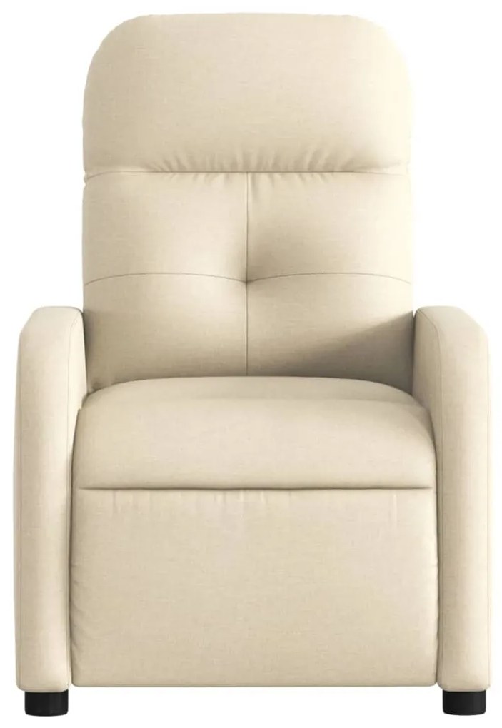 Poltrona reclinável tecido cor creme