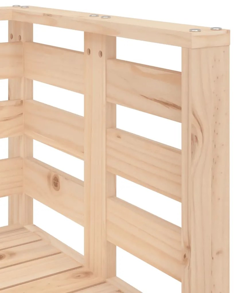 3 pcs conjunto lounge de jardim madeira de pinho maciça