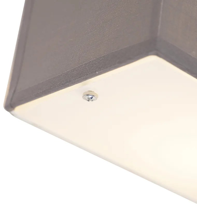 Candeeiro de parede moderno retangular cinzento - Drum Moderno