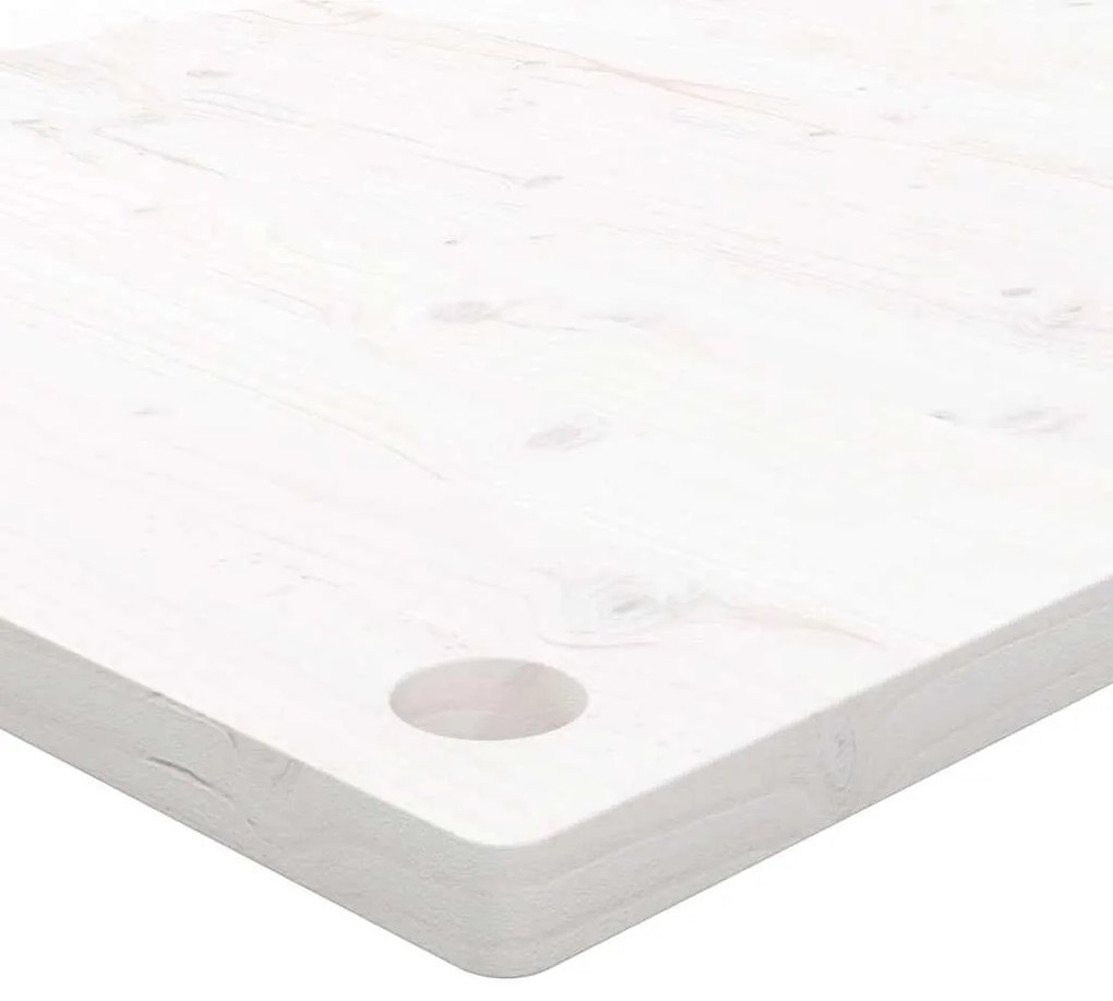 Tampo de secretária 80x40x2,5 cm pinho maciço branco