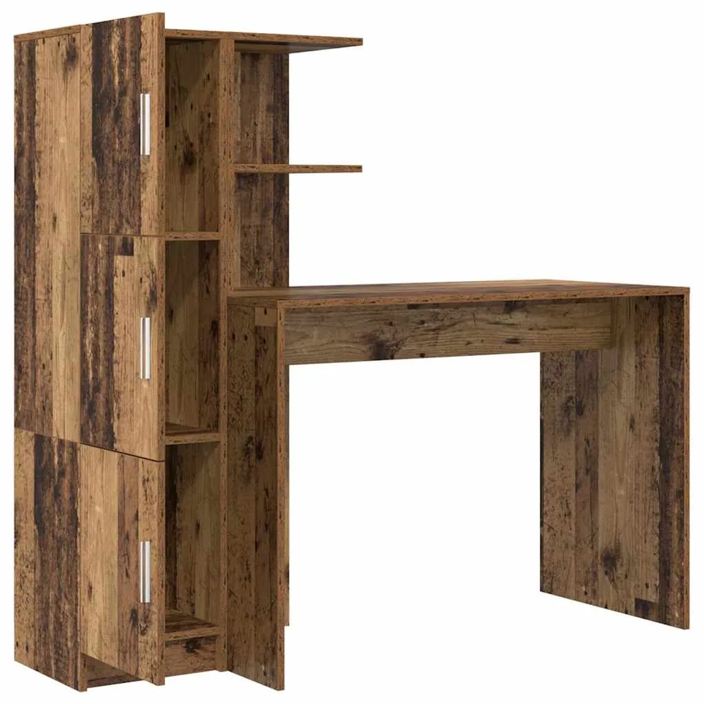 Mesa com Armazenamento Madeira Antiga Madeira Derivada