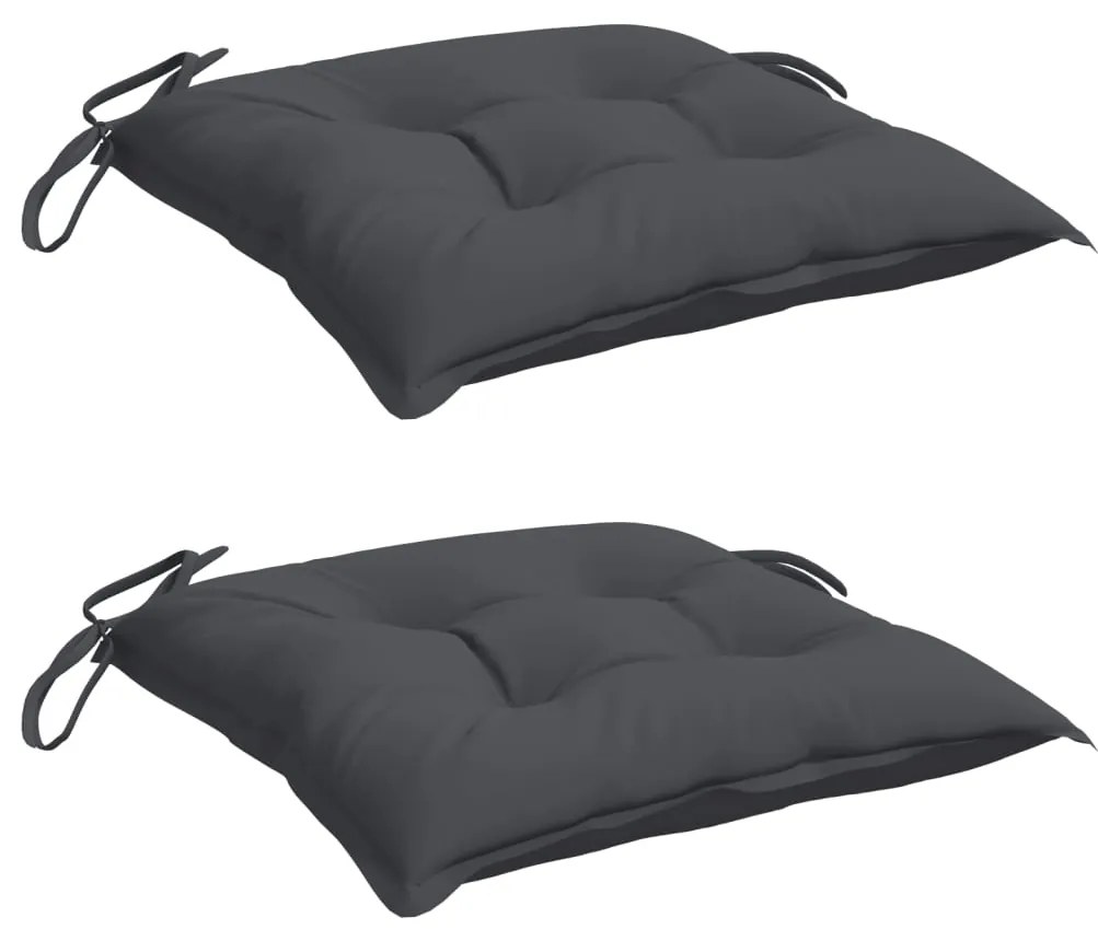 Almofadões de cadeira 2 pcs 40x40x7 cm tecido oxford antracite