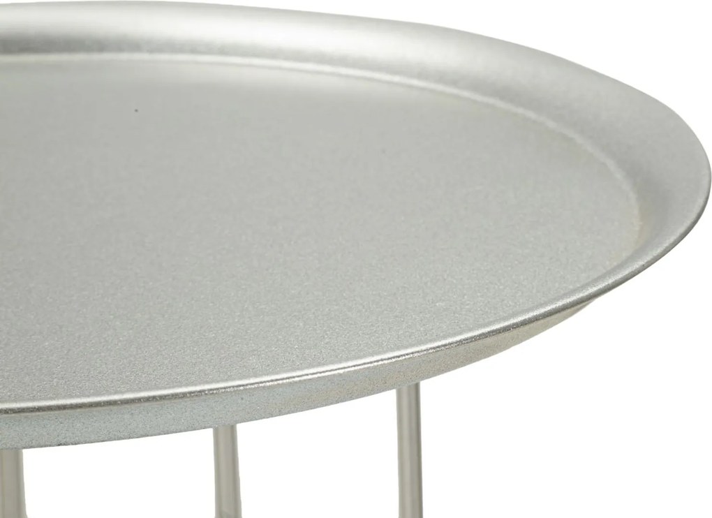MESA DE APOIO TOWERY Ø 40X76 CM PRATEADA