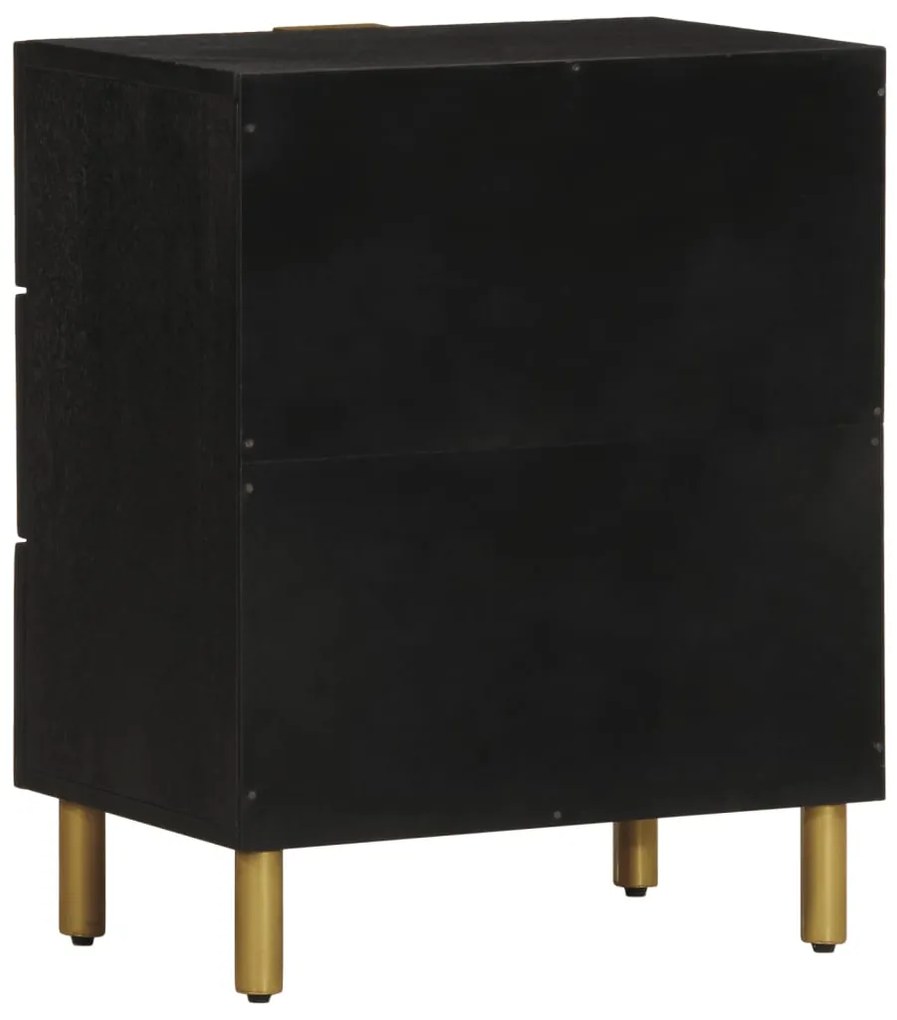 Mesa de cabeceira 50x33x62 cm derivados de madeira preto