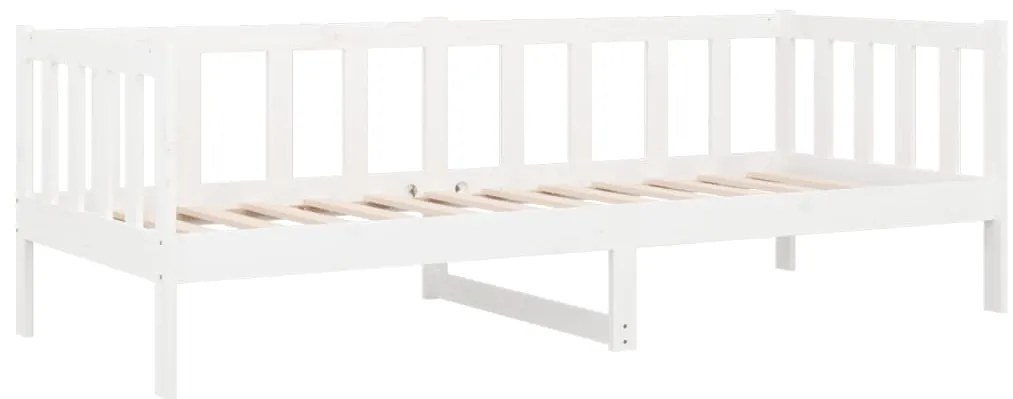 Sofá-cama sem colchão 80x200 cm madeira de pinho maciça branco