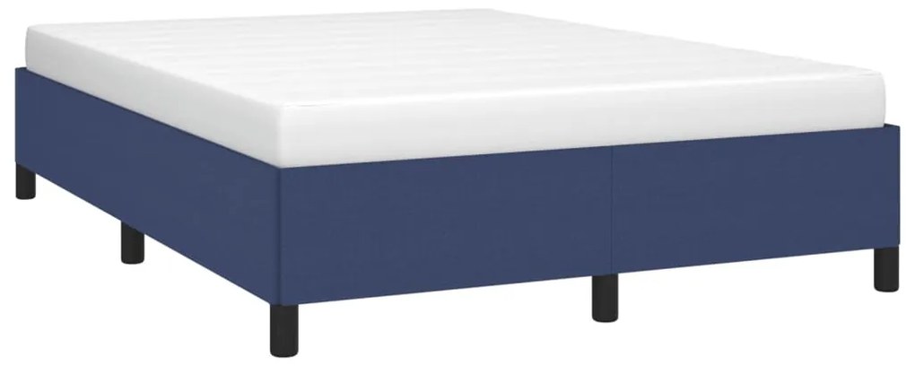 Estrutura de cama sem colchão 140x200 cm tecido azul