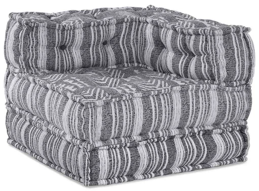 vidaXL Sofá Modular de Canto Estampa Cinza 70 x 70 x 56 cm tecido