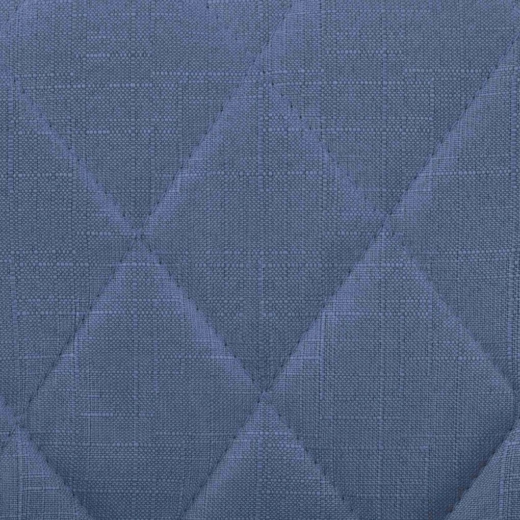 Banco de bar Lazio em tecido e com estrutura preta 46 x 83-104 x 49 cm Azul