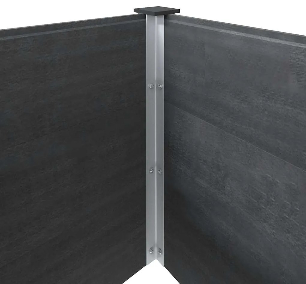 Canteiro elevado de jardim 200x100x54 cm WPC cinzento