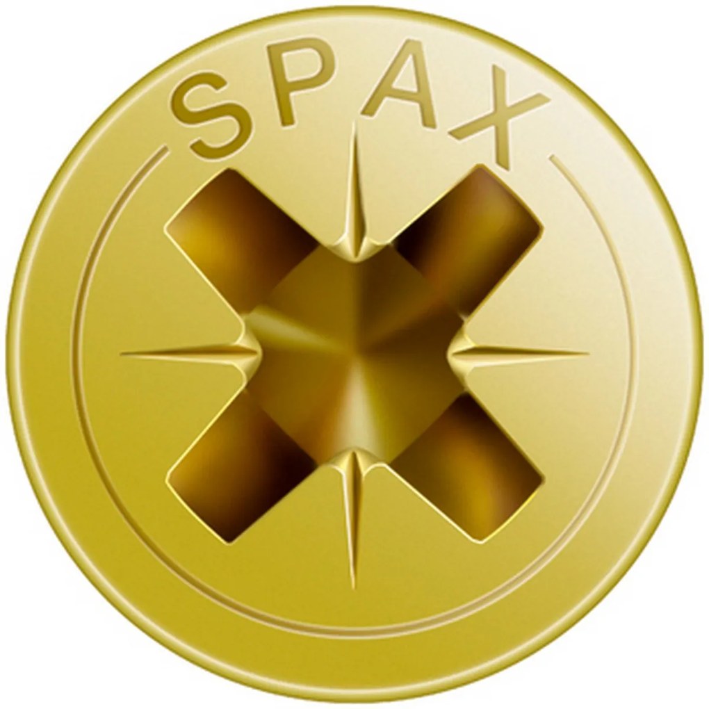 Caixa de parafusos SPAX Yellox Madeira Cabeça plana 10 Peças (5 x 35 mm)