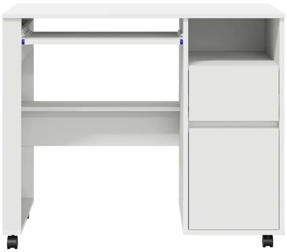 Mesa de Computador Branca com Gavetas Branca