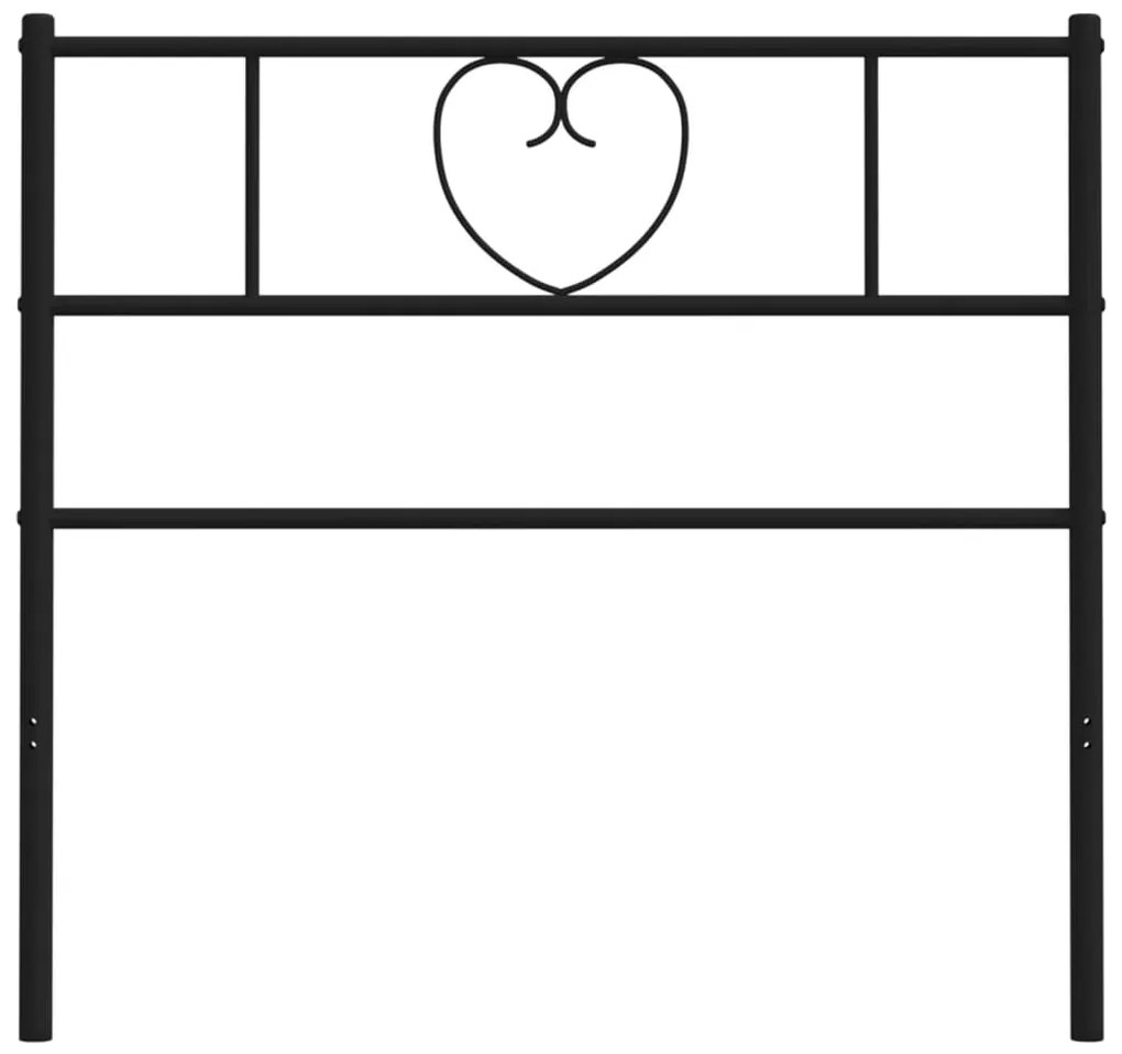 Cabeceira de cama 90 cm metal preto