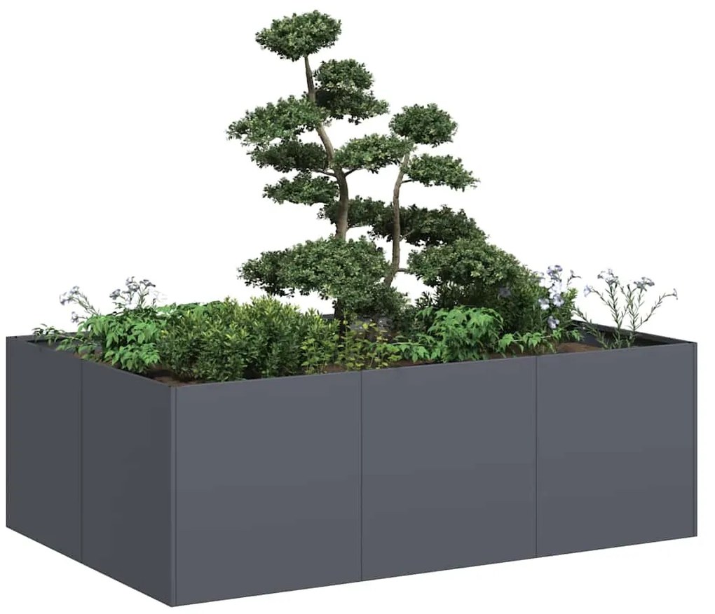 vidaXL Vaso/floreira 120x80x40 cm aço antracite
