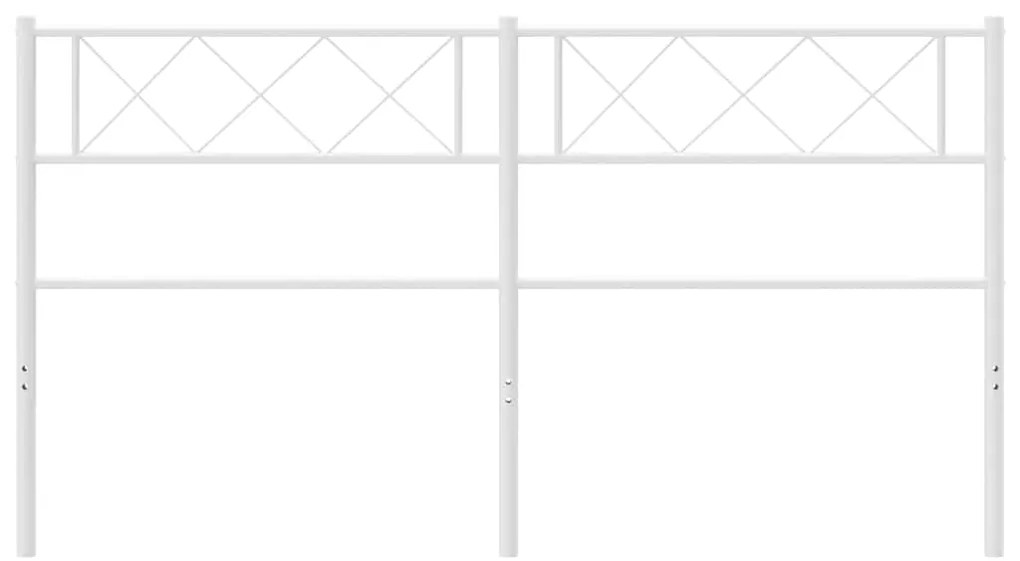 Cabeceira de cama 150 cm metal branco