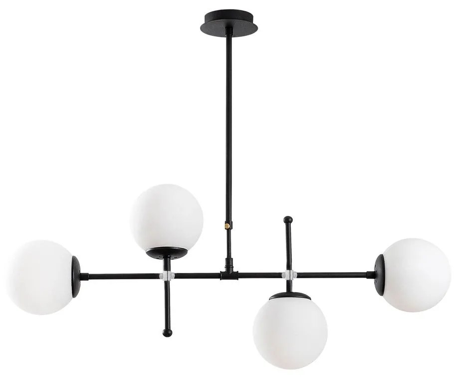 Model 30 Deco 4-light Black Pendant