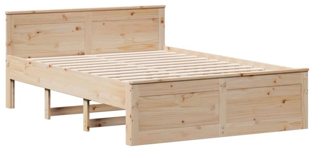 Cama com estante sem colchão 140x200 cm pinho maciço