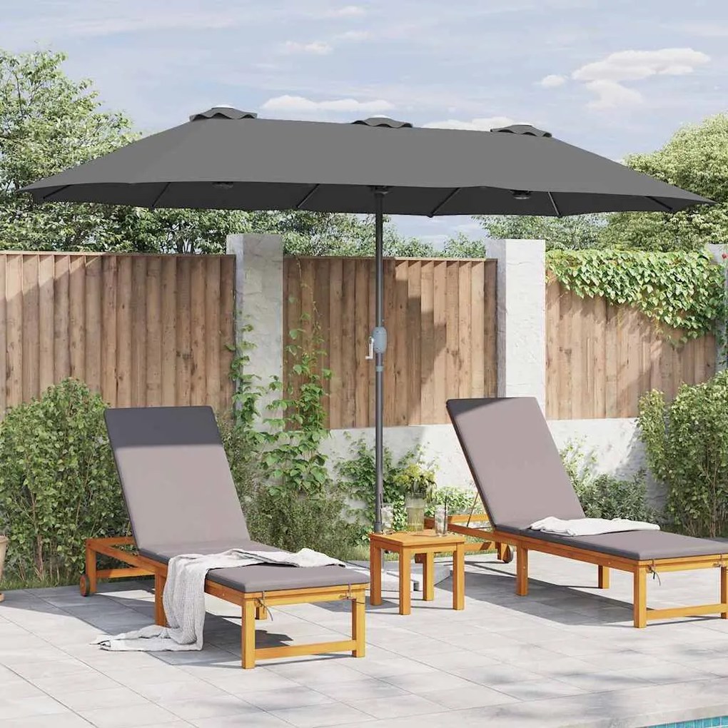 Guarda-sol de Jardim Antracite 380 x 196 x 235 cm