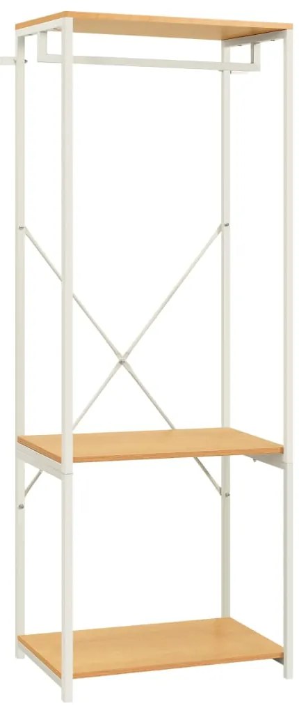 vidaXL Roupeiro 60x40x167 cm metal e contraplacado branco e carvalho
