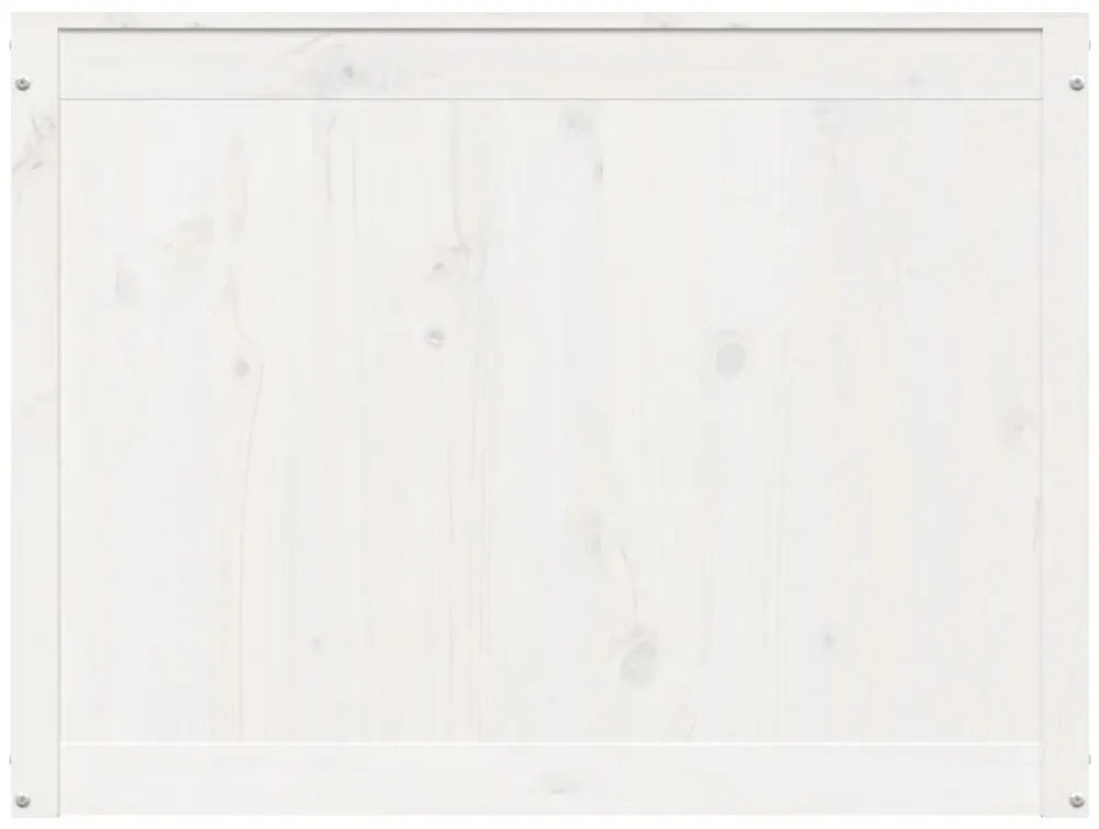 Caixa para roupa 88,5x44x66 cm madeira de pinho maciça branco