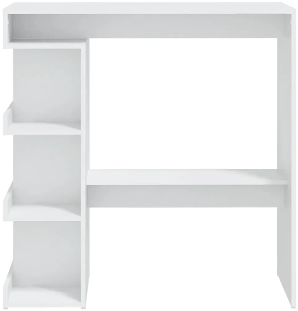 Mesa de bar c/ prateleiras derivados de madeira branco