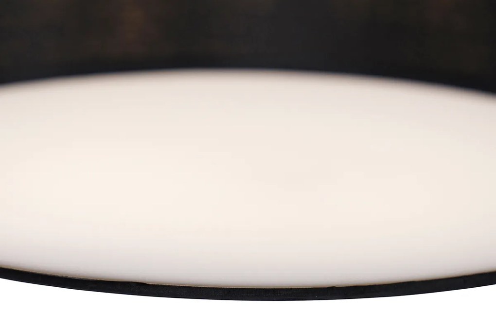 Plafon Inteligente Preto 30cm incl. LED RGB com Controlo Remoto - Taiko Moderno