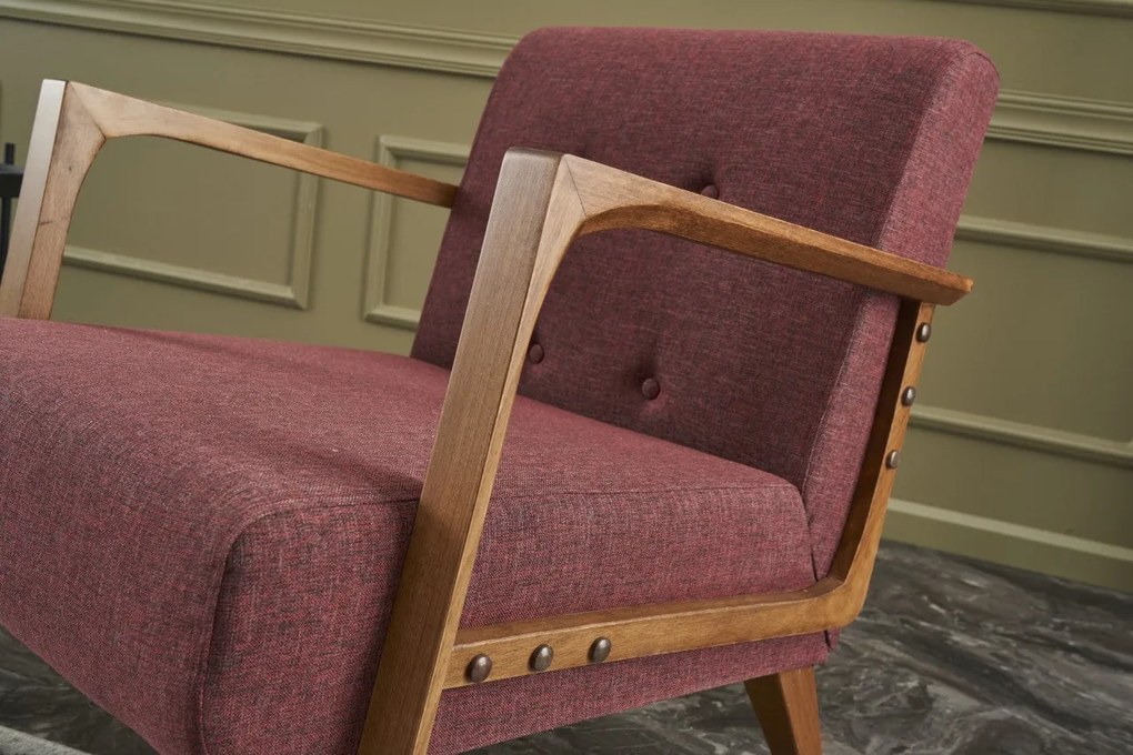 Cadeira Wing Kemer – Vermelho Claret – 69x80x83 cm