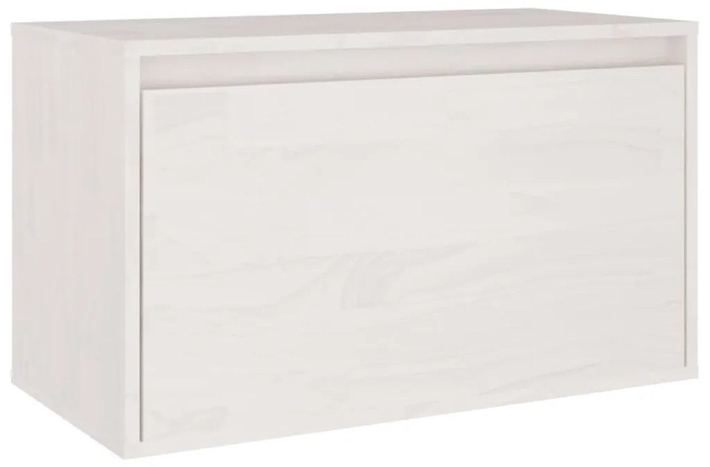 Móveis de TV 3 pcs madeira de pinho maciça branco