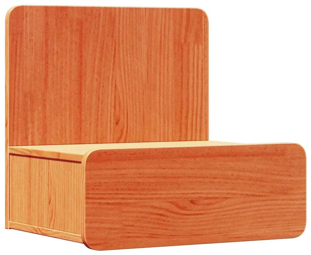 Mesa de Cabeceira Montada na Parede com gaveta Castanho-mel