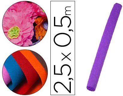 Papel Crepe Florista 50 cm X 2,5 M 85gr Roxo