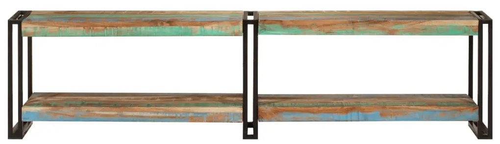 Móvel de TV 160x30x40 cm madeira recuperada maciça