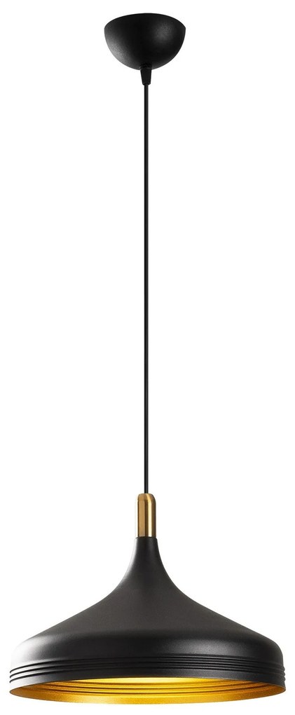 Chandelier Saglam – Preto, Dourado, Antigo – Diâmetro 36 cm, Altura Aj