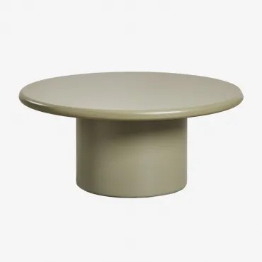 Mesa De Centro Redonda De Mdf (ø80 Cm) Rodeo Verde Sálvia - Sklum